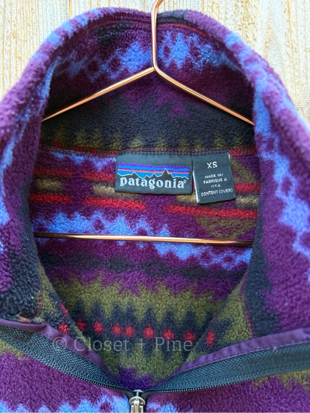 Patagonia Lightweight Synchilla Sweater in Sacajawea Blackberry Size XS Vintage - Picture 4 of 17
